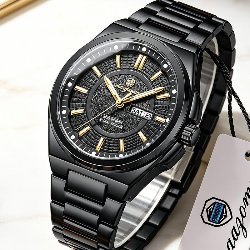 Luxury Watch Organizer For Men - PAAZOMU 패션 럭셔리 남성용 시계 스테인레스