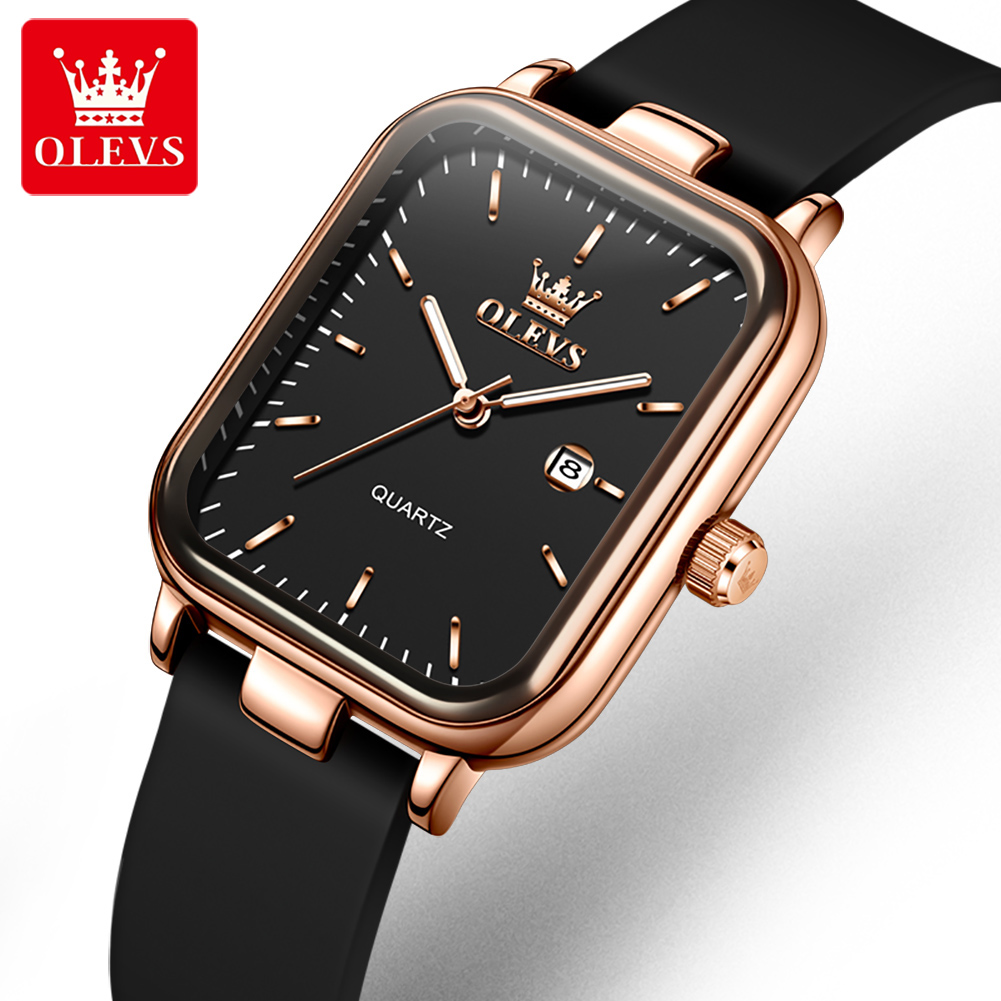 Lux Watch - OLEVS 여성용 고급 시계 직사각형 다이얼