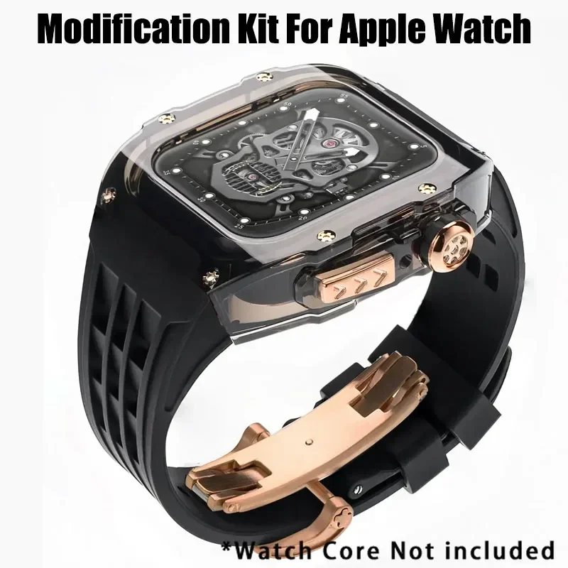 Luxury Watch Apple Bands - 아이워치 시리즈용 럭셔리 빙하 수정 키트,
