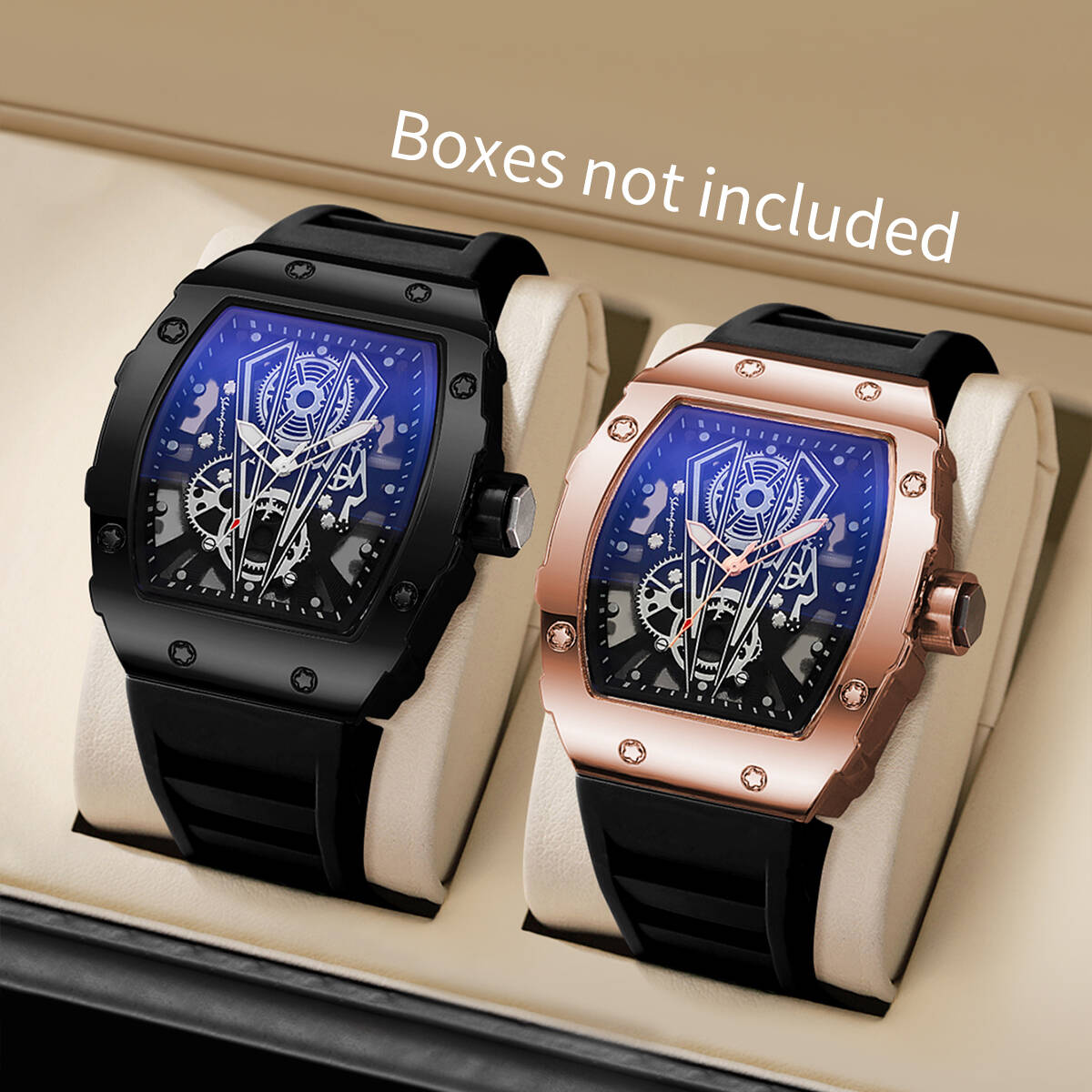 Luxury Watch Organizer For Men - 1/2PCS 럭셔리 대형 다이얼 남성 쿼츠