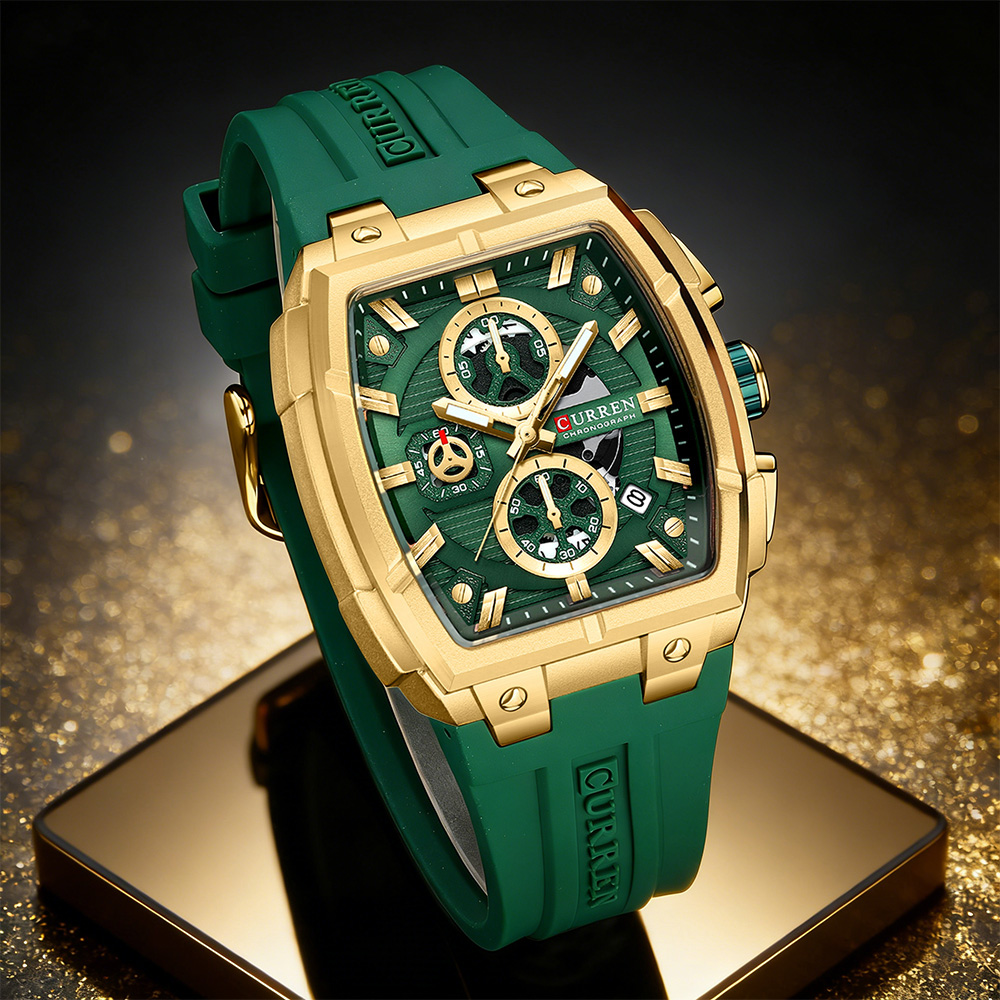Luxury Watch Price - CURREN 남성용 럭셔리 빈티지 시계, 실리콘
