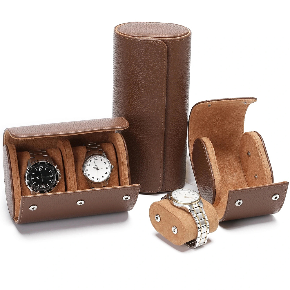 Luxury Watch Organizer For Men - 고급 PU 가죽 시계 케이스, 시계