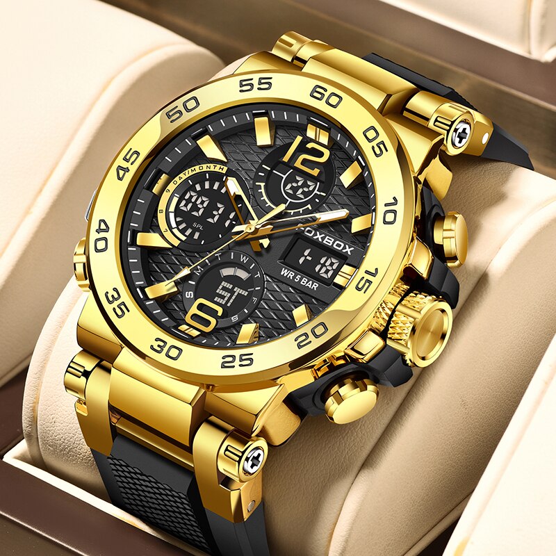 Luxury Watch Organizer For Men - FOXBOX 남성용 비즈니스 시계, 남성 패션