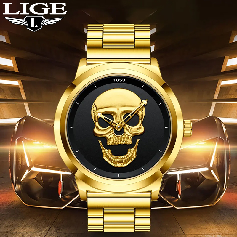 Luxury Watch Organizer For Men - LIGE 탑 럭셔리 브랜드 쿼츠 남자