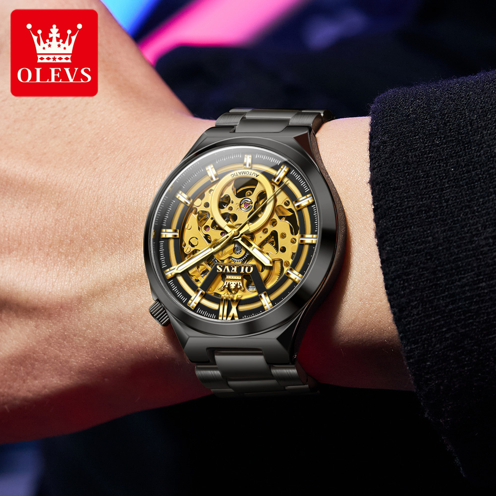 OLEVS 6722 남성용 시계 럭셔리 스켈레톤 자동  - Luxury Watch Organizer For Men 리뷰 및 가격