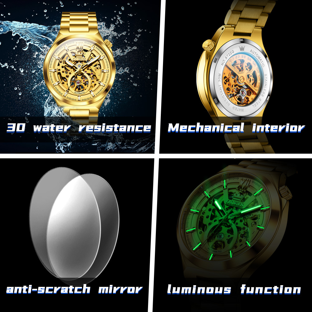 OLEVS 6722 남성용 시계 럭셔리 스켈레톤 자동  - Luxury Watch Organizer For Men 리뷰 및 가격
