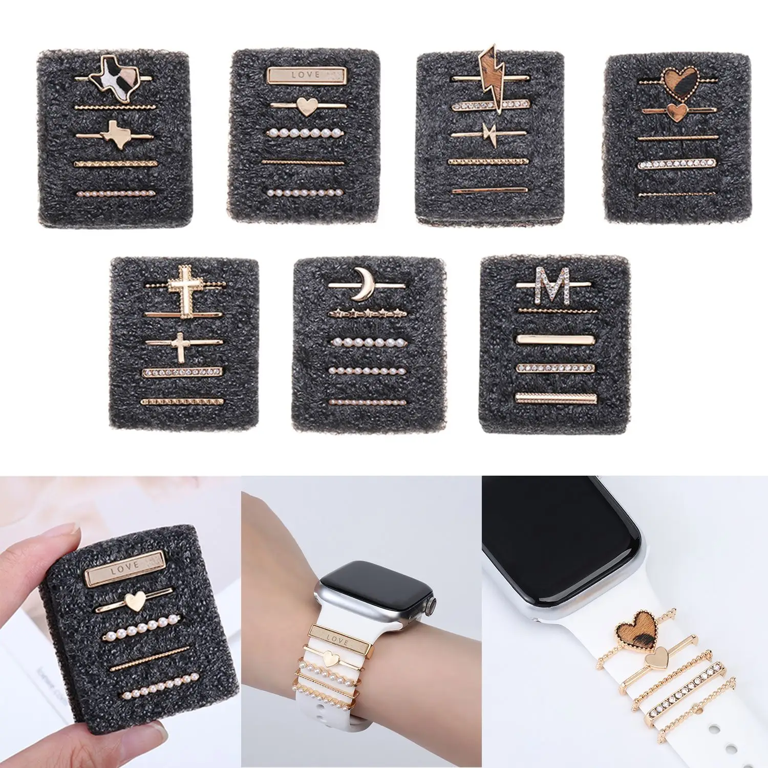 애플 시계 밴드 금속 매력 장식 반지 다이아몬드 장식  - Luxury Watch Apple Bands 리뷰 및 가격