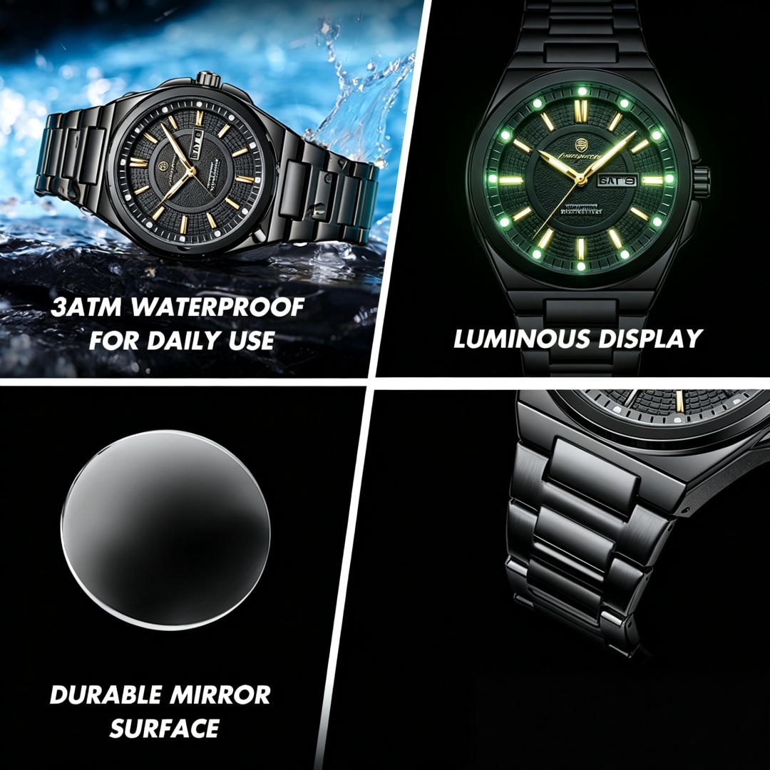 PAAZOMU 패션 럭셔리 남성용 시계 스테인레스 스틸 - Luxury Watch Organizer For Men 리뷰 및 가격