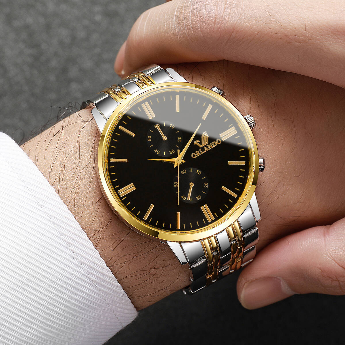 3 개/대 패션 남자 비즈니스 시계 럭셔리 대형 다이얼 - Luxury Watch Organizer For Men 리뷰 및 가격