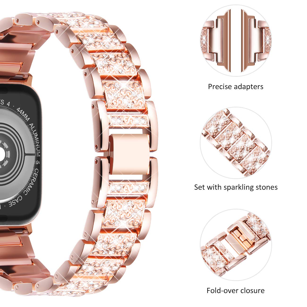 Apple Watch 밴드용 케이스 + 블링 스트랩 4 - Luxury Watch Apple Bands 리뷰 및 가격