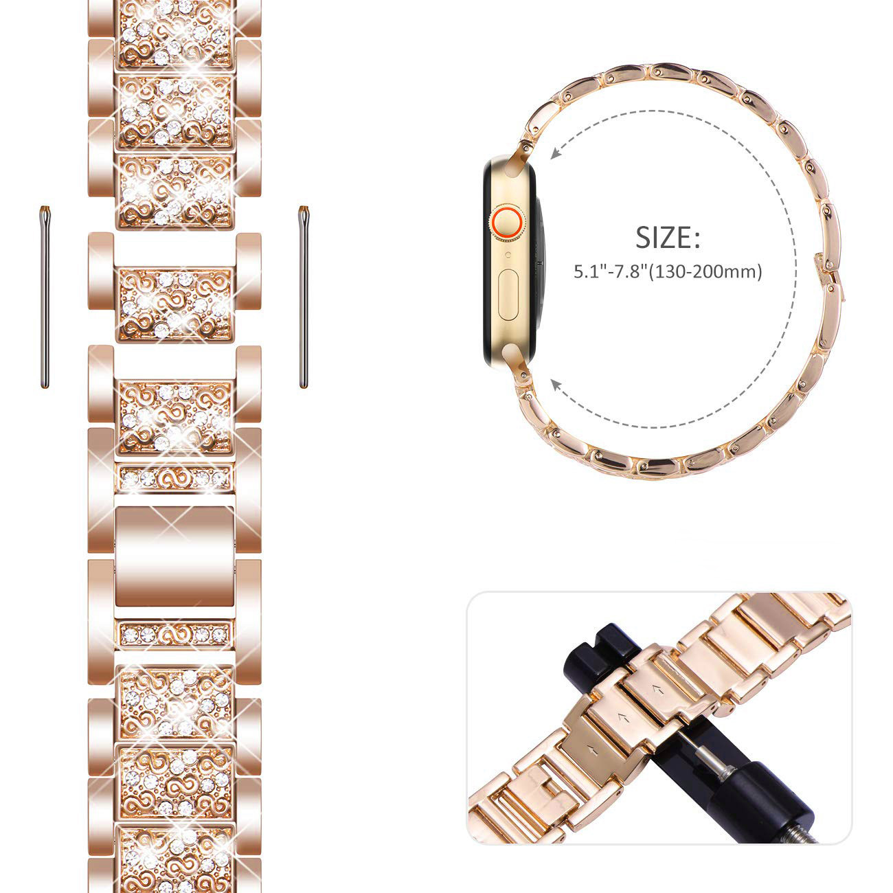 Apple Watch 밴드용 케이스 + 블링 스트랩 4 - Luxury Watch Apple Bands 리뷰 및 가격