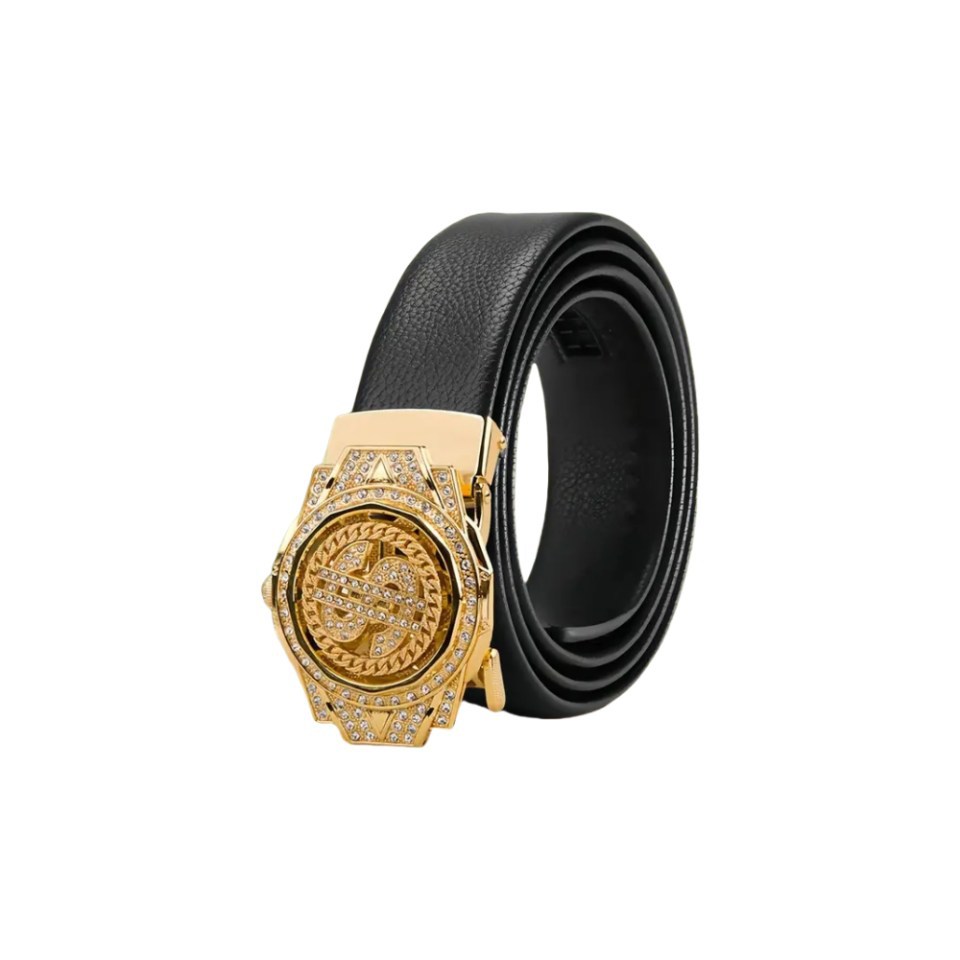 남자를위한 새로운 럭셔리 황금 시계 버클 갈색 PU 가 - Luxury Watch China 리뷰 및 가격
