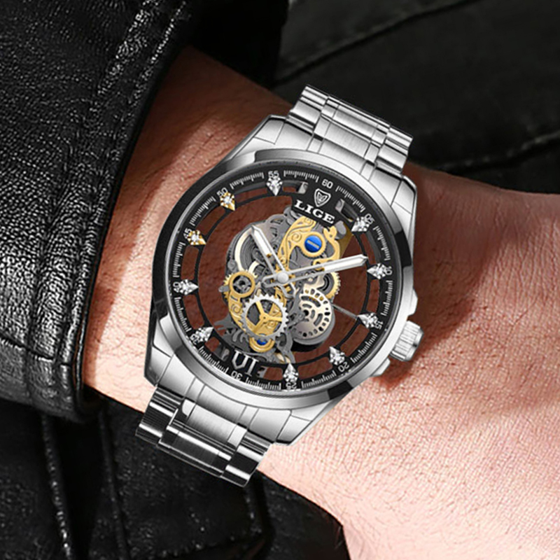 LIGE 2026 남성용 고급 스켈레톤 시계, 속이 비 - Luxury Watch Organizer For Men 리뷰 및 가격