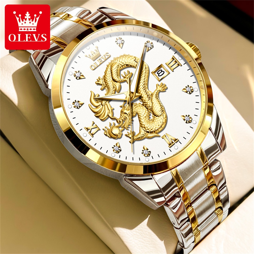 OLEVS 패션 중국 Loong 드래곤 다이얼 쿼츠 시 - Luxury Watch China 리뷰 및 가격
