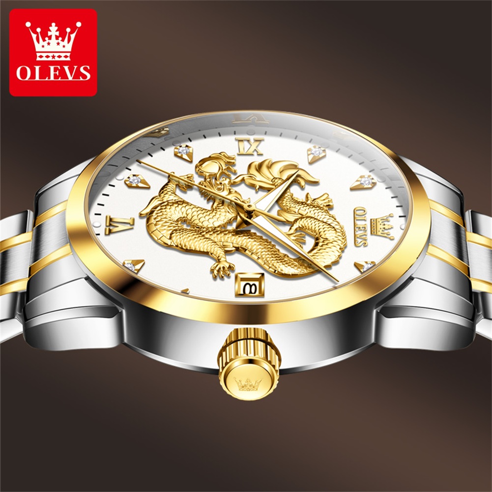 OLEVS 패션 중국 Loong 드래곤 다이얼 쿼츠 시 - Luxury Watch China 리뷰 및 가격