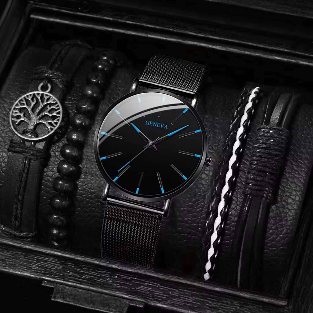 남성용 스테인레스 스틸 메쉬 벨트 쿼츠 시계 팔찌 세트 - Luxury Watch Organizer For Men 리뷰 및 가격