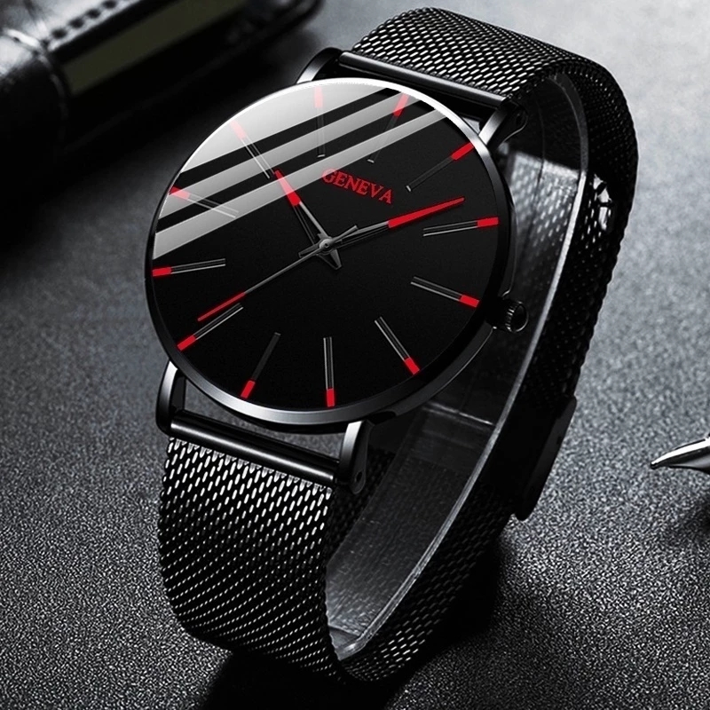 남성용 스테인레스 스틸 메쉬 벨트 쿼츠 시계 팔찌 세트 - Luxury Watch Organizer For Men 리뷰 및 가격
