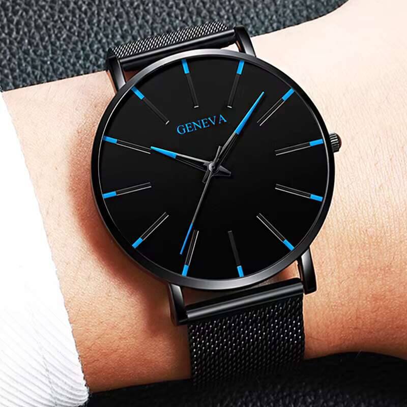 남성용 스테인레스 스틸 메쉬 벨트 쿼츠 시계 팔찌 세트 - Luxury Watch Organizer For Men 리뷰 및 가격