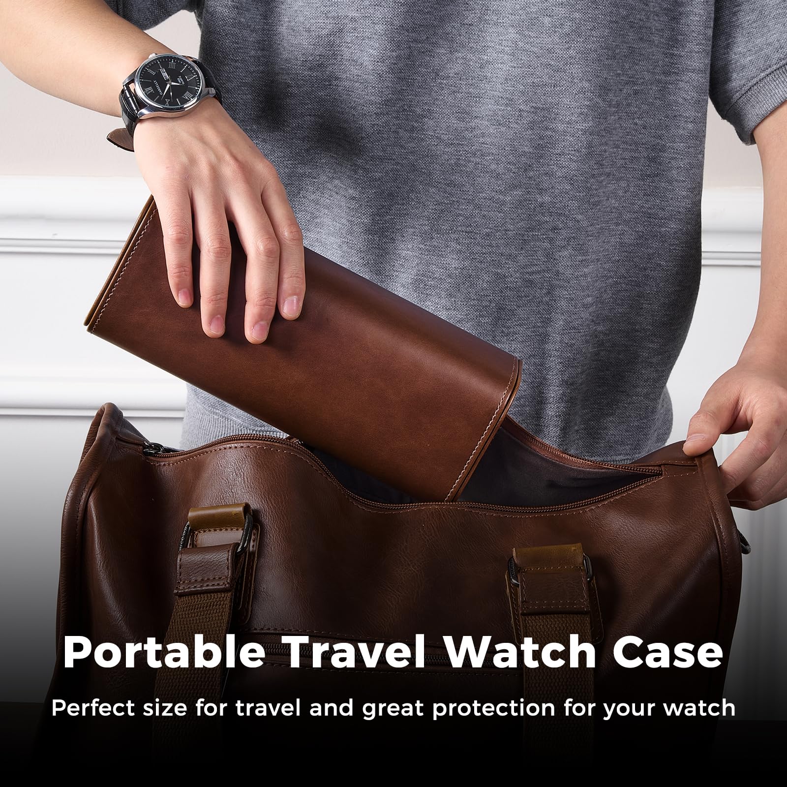 고급 PU 가죽 시계 케이스, 시계 롤 여행용 케이스, - Luxury Watch Organizer For Men 리뷰 및 가격