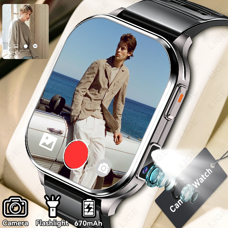 LIGE 카메라 스마트워치 남녀공용 사진 비디오 녹화  - Luxury Watch Photo 리뷰 및 가격