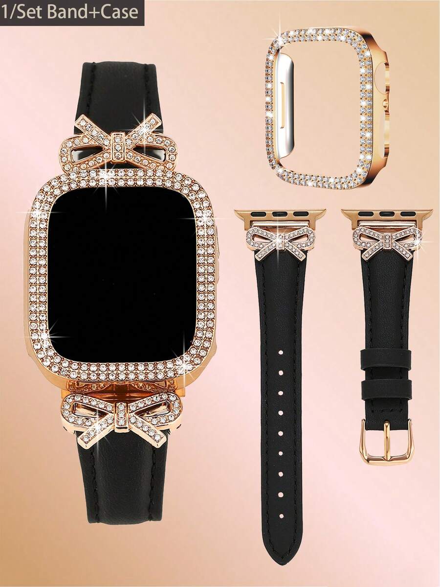 럭셔리 로즈골드 다이아몬드 보우 시계줄 화이트 + 샤이 - Luxury Watch Apple Bands 리뷰 및 가격