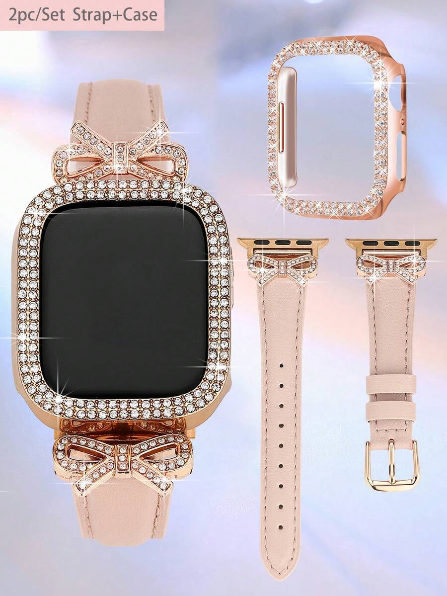 럭셔리 로즈골드 다이아몬드 보우 시계줄 화이트 + 샤이 - Luxury Watch Apple Bands 리뷰 및 가격