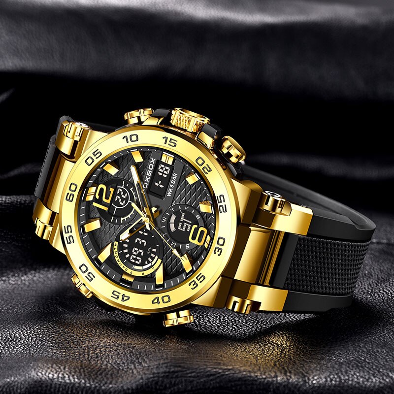FOXBOX 남성용 비즈니스 시계, 남성 패션 다이버  - Luxury Watch Organizer For Men 리뷰 및 가격