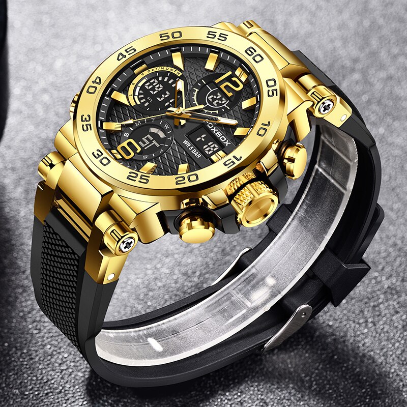 FOXBOX 남성용 비즈니스 시계, 남성 패션 다이버  - Luxury Watch Organizer For Men 리뷰 및 가격