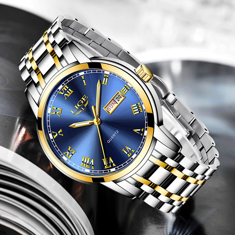 LIGE 남성용 럭셔리 쿼츠 시계, 방수 캐주얼 스포츠 - Luxury Watch Organizer For Men 리뷰 및 가격